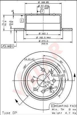 Villar 628.1039 - Brake Disc autospares.lv