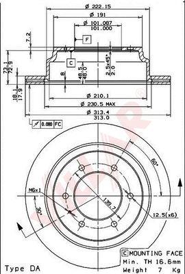 Villar 628.1022 - Brake Disc autospares.lv