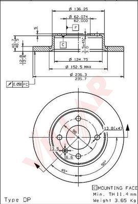 Villar 628.1078 - Brake Disc autospares.lv