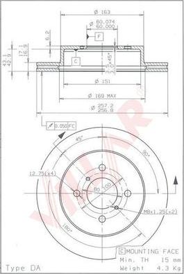 Villar 628.1073 - Brake Disc autospares.lv