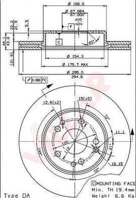 Villar 628.1194 - Brake Disc autospares.lv