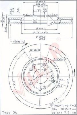 Villar 628.1193 - Brake Disc autospares.lv