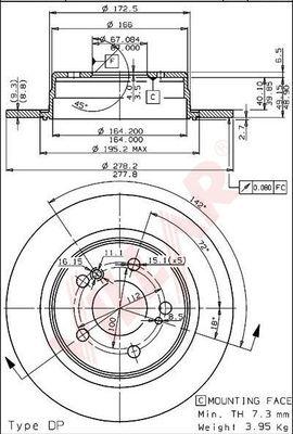 Villar 628.1192 - Brake Disc autospares.lv