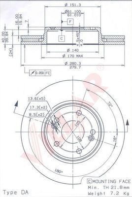 Villar 628.1153 - Brake Disc autospares.lv