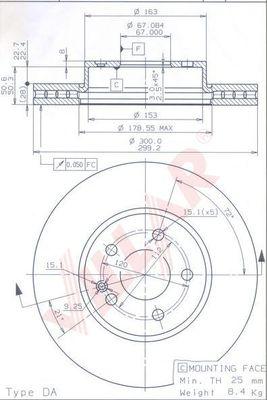 Villar 628.1169 - Brake Disc autospares.lv