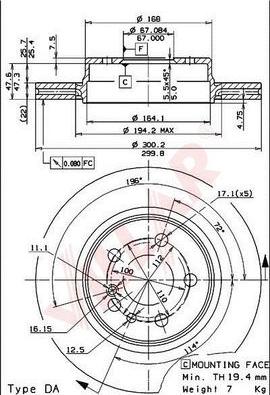 Villar 628.1187 - Brake Disc autospares.lv