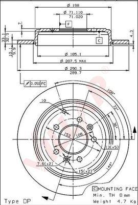 Villar 628.1120 - Brake Disc autospares.lv