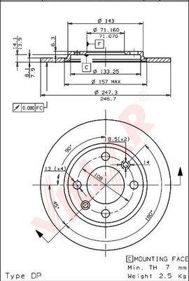 Villar 628.1121 - Brake Disc autospares.lv