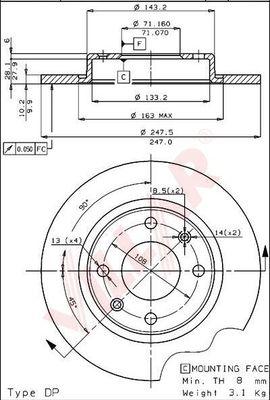 Villar 628.1122 - Brake Disc autospares.lv