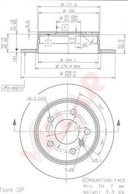 Villar 628.1170 - Brake Disc autospares.lv