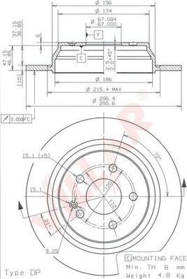 Villar 628.1171 - Brake Disc autospares.lv