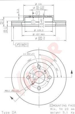 Villar 628.1896 - Brake Disc autospares.lv