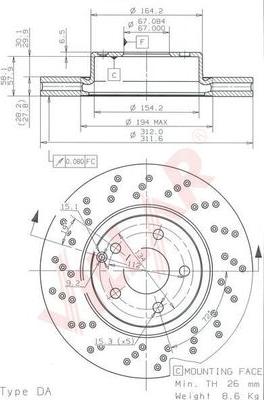 Villar 628.1893 - Brake Disc autospares.lv