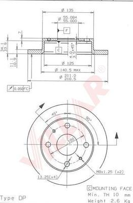 Villar 628.1897 - Brake Disc autospares.lv