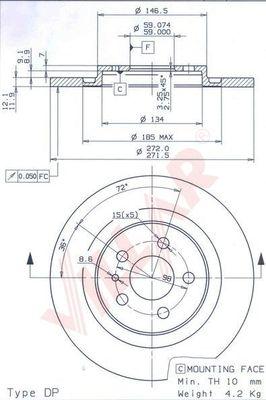 Villar 628.1847 - Brake Disc autospares.lv