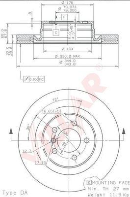 Villar 628.1859 - Brake Disc autospares.lv