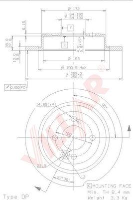 Villar 628.1862 - Brake Disc autospares.lv