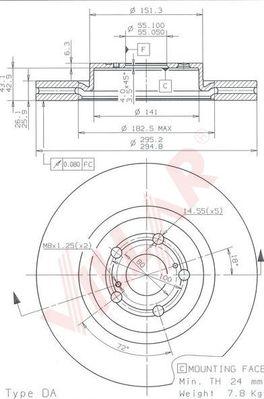 Villar 628.1806 - Brake Disc autospares.lv