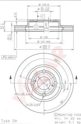 Villar 628.1803 - Brake Disc autospares.lv