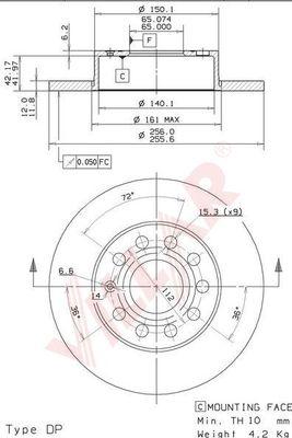 Villar 628.1816 - Brake Disc autospares.lv