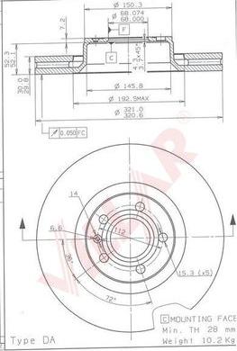 Villar 628.1827 - Brake Disc autospares.lv