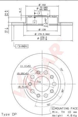 Villar 628.1879 - Brake Disc autospares.lv