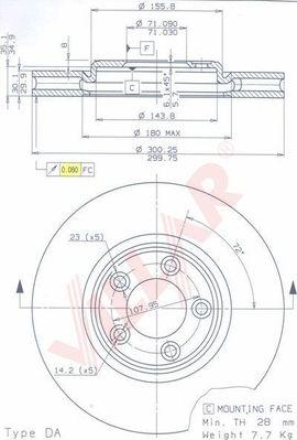 Villar 628.1874 - Brake Disc autospares.lv