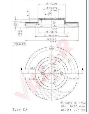 Villar 628.1876 - Brake Disc autospares.lv