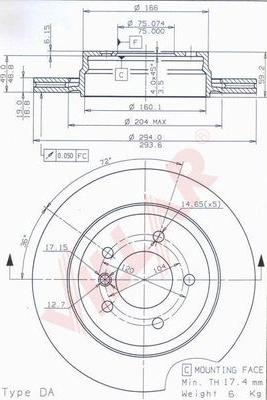 Villar 628.1390 - Brake Disc autospares.lv