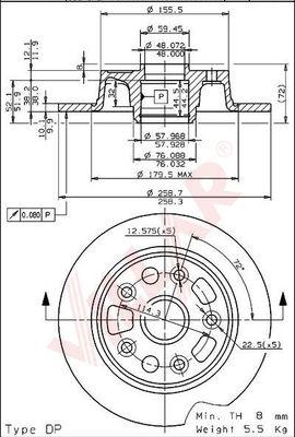 Villar 628.1359 - Brake Disc autospares.lv