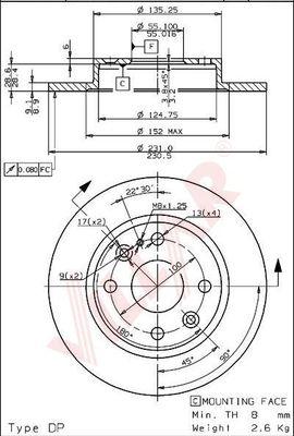 Allied Nippon AND6202 - Brake Disc autospares.lv