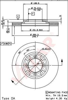 BENDIX 520165 - Brake Disc autospares.lv