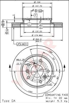 Villar 628.1363 - Brake Disc autospares.lv