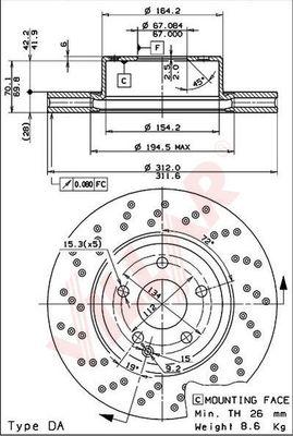 Villar 628.1334 - Brake Disc autospares.lv