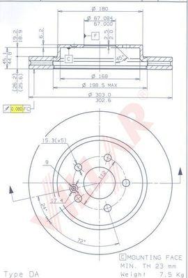 Villar 628.1337 - Brake Disc autospares.lv