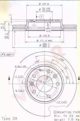 Villar 628.1324 - Brake Disc autospares.lv