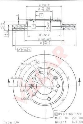 Villar 628.1326 - Brake Disc autospares.lv