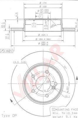 Villar 628.1328 - Brake Disc autospares.lv