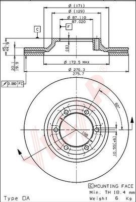 Villar 628.1249 - Brake Disc autospares.lv