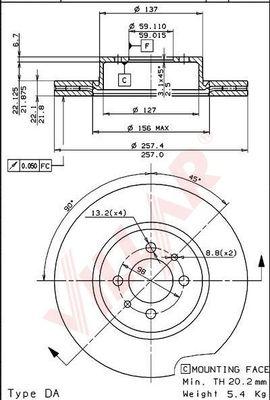 Villar 628.1255 - Brake Disc autospares.lv