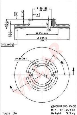 Villar 628.1264 - Brake Disc autospares.lv