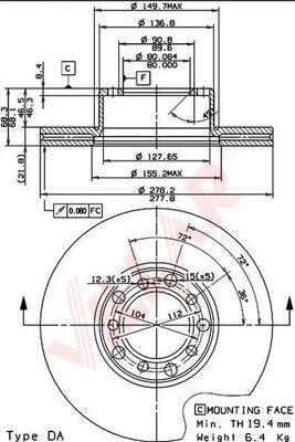 Villar 628.1207 - Brake Disc autospares.lv