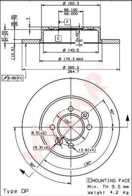 Villar 628.1226 - Brake Disc autospares.lv