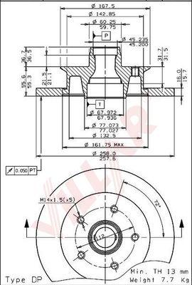 Villar 628.1744 - Brake Disc autospares.lv