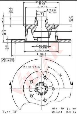 Villar 628.1748 - Brake Disc autospares.lv