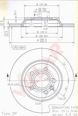 Villar 628.1757 - Brake Disc autospares.lv