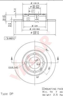 Villar 628.1769 - Brake Disc autospares.lv