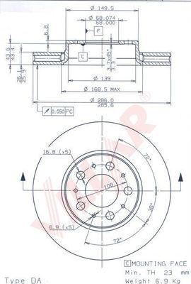 Villar 628.1763 - Brake Disc autospares.lv