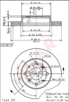 Villar 628.1767 - Brake Disc autospares.lv