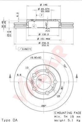 Villar 628.1704 - Brake Disc autospares.lv